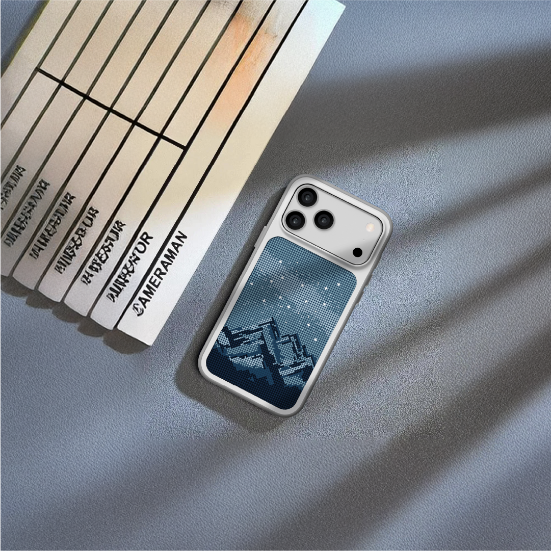  كڤر حماية بنمط الجبال مع MagSafe لهاتف iPhone 17 Pro Max | رمادي فاتح