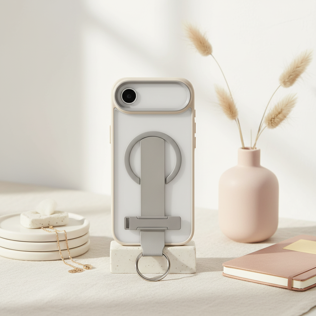 كفر حماية MagMatte Grip من LZEL لجهاز iPhone Air | تيتانيوم