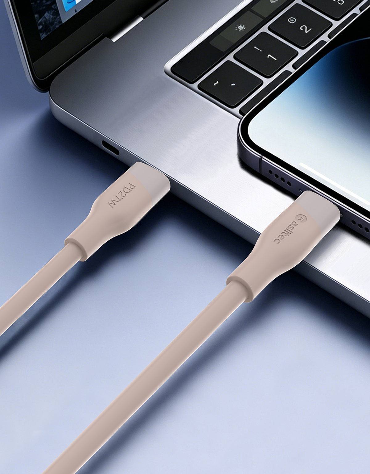 aslitec SILICORECHARGE 65W Fast Charging & Data Cable – USB-A to USB-C
