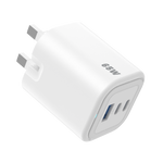 Asli  Global Maxcharge 65 Gan 3-Port Usb-A & Dual Usb-C Fast Charger | White