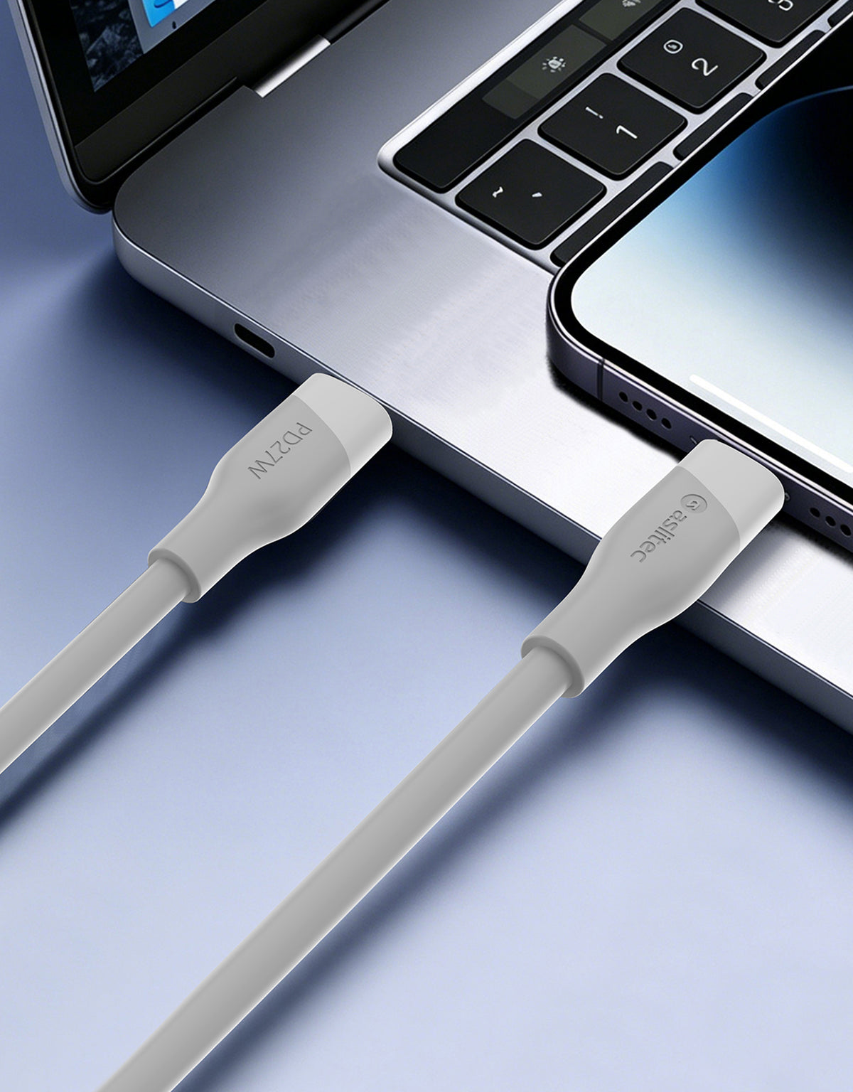 aslitec SILICORECHARGE SYNC Fast Charging & Data Cable – USB-C to Lightning