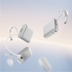 90 Percent Primcore Neo 22.5W Dual Built-In Cables Power Bank Powerdelivery | Qc 3.0 | Usb-C & Lightning | Silver