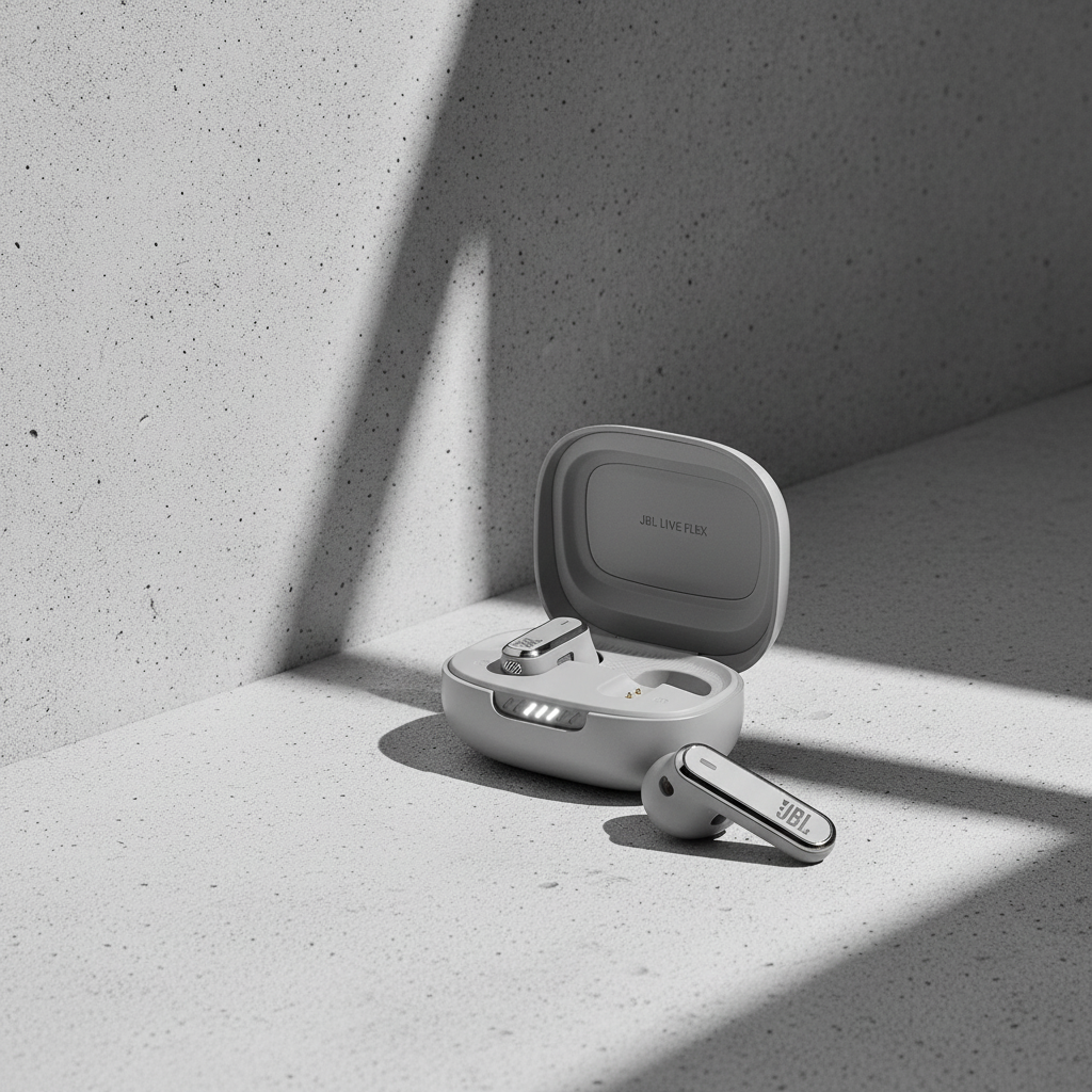 JBL Live Flex With Adaptive Noise Cancelling | Silver