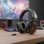 XIBERIA Wireless Gaming Headset 5.8GHz Surround Sound | Orange