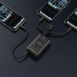 LZEL Ampflow10 Mini 10000Mah Pd Power Bank 22.5W | Built-In Type-C & Lightning Cable | Wireless Charging