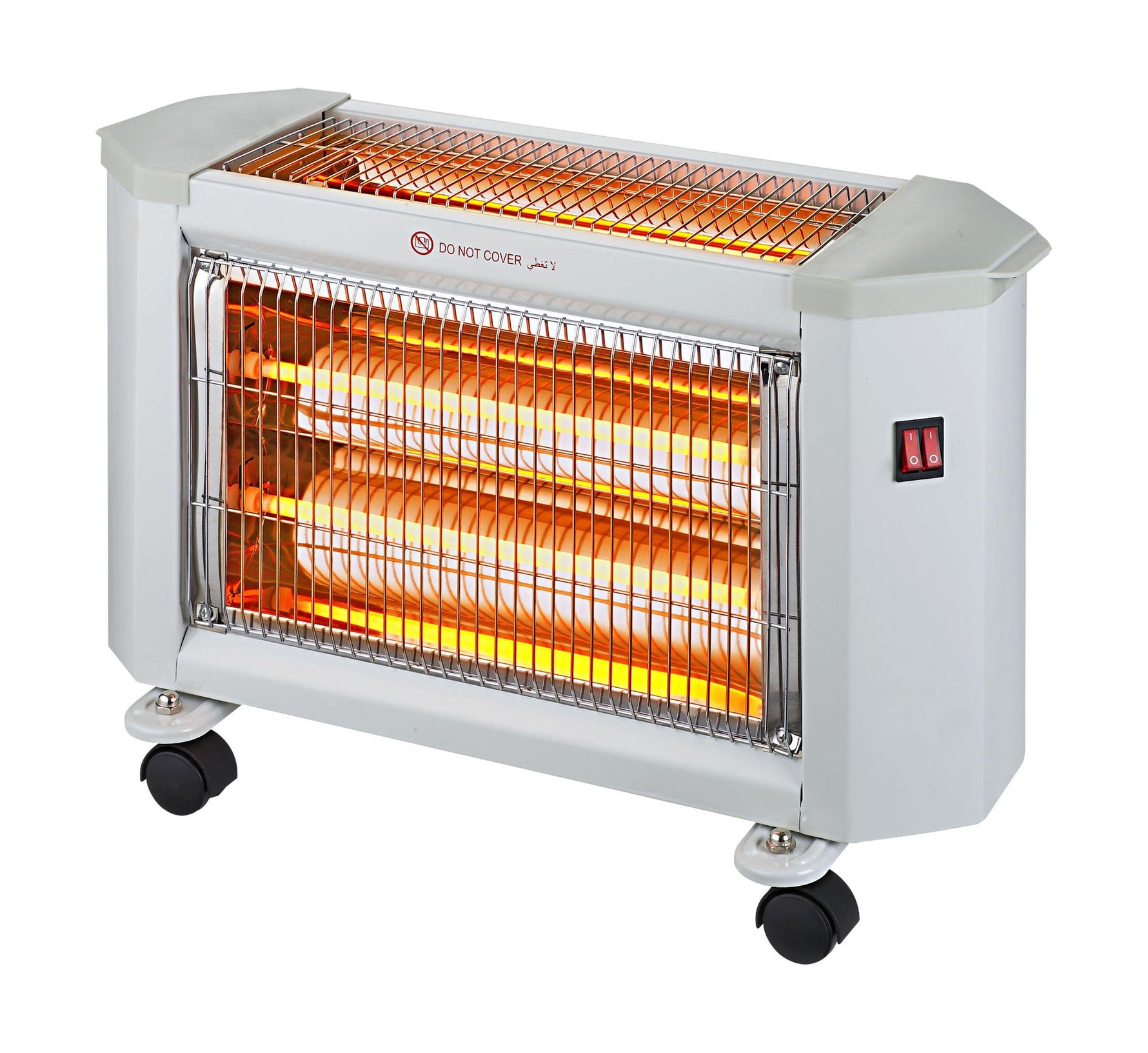Wansa Radiant 2400W 3 Lamps Electric Halogen Heater | White