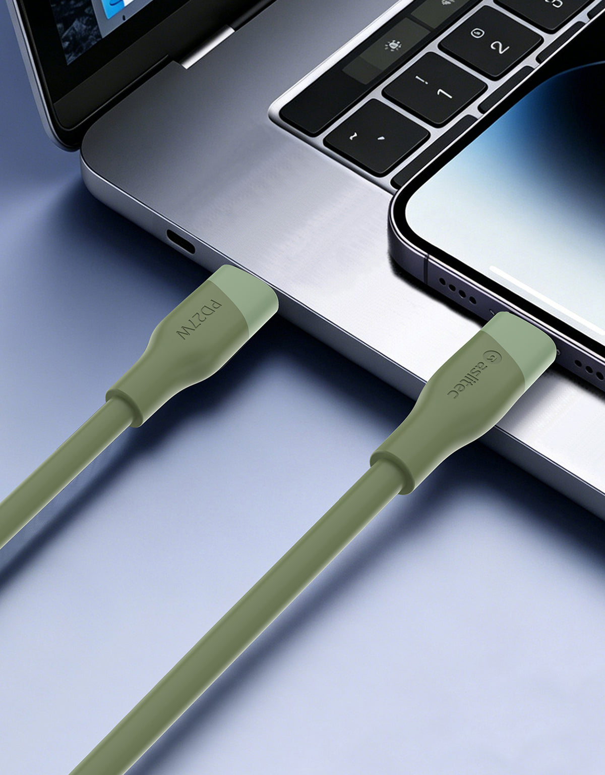 aslitec SILICORECHARGE SYNC Fast Charging & Data Cable – USB-C to Lightning