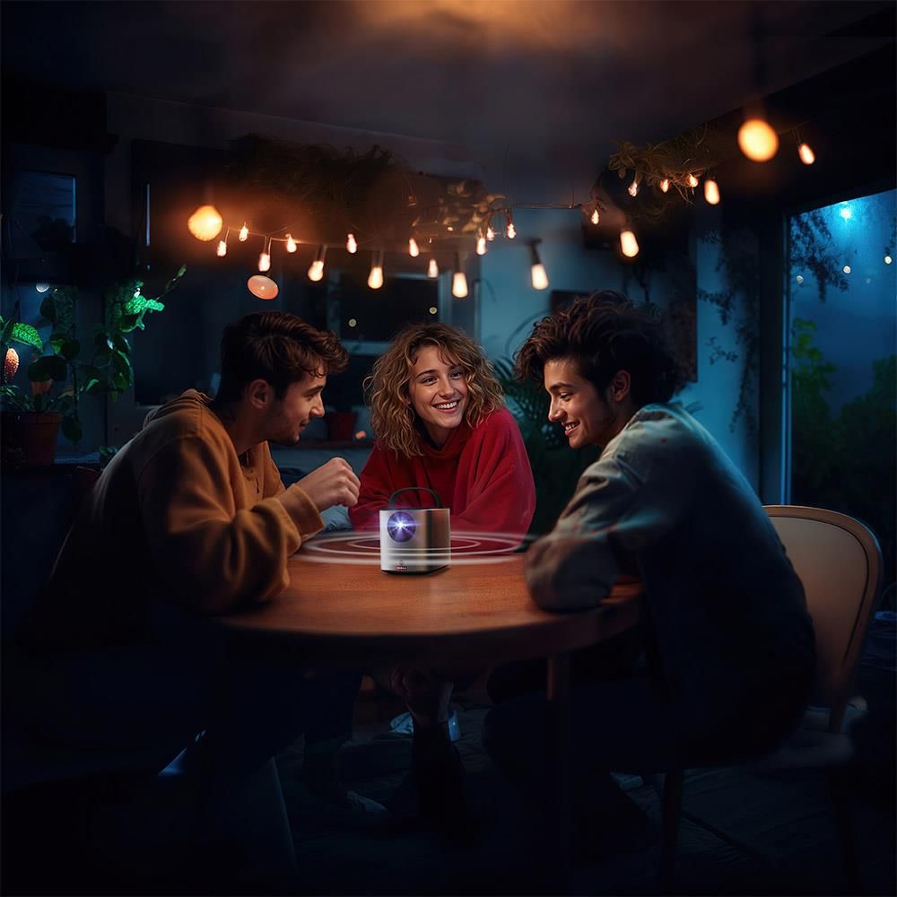 Nebula Mars 3 Air Portable 1080p Google TV Projector with Built-in Netflix, 400 ANSI Lumens & 2.5H Battery | Black