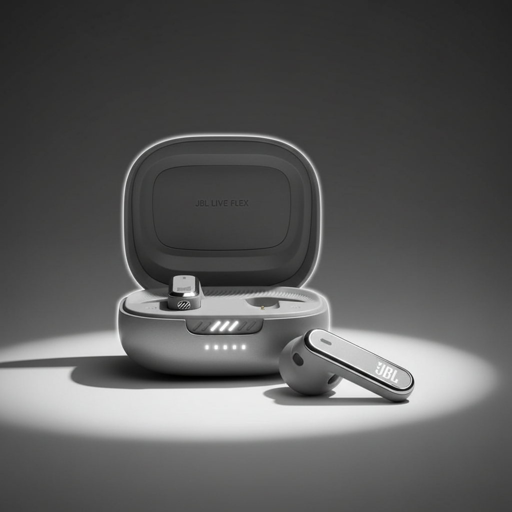 JBL Live Flex With Adaptive Noise Cancelling | Silver