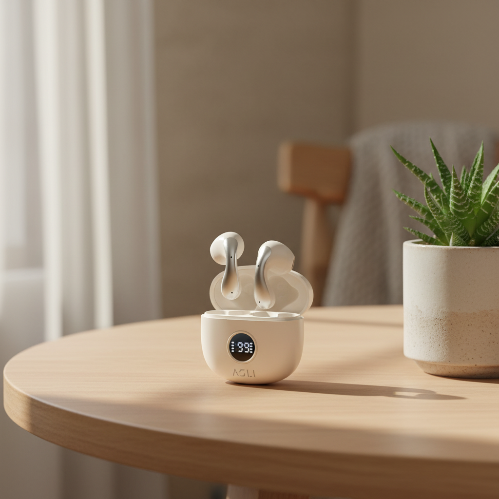 سماعة EchoPods Pro من أسلي جلوبال – لاسلكية TWS بتحكم باللمس ومقاومة IPX4 | ذهبي