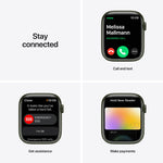 ساعة Apple Watch Series 7 (GPS + Cellular) مقاس 45 مم – هيكل ألومنيوم أخضر مع سوار رياضي Clover