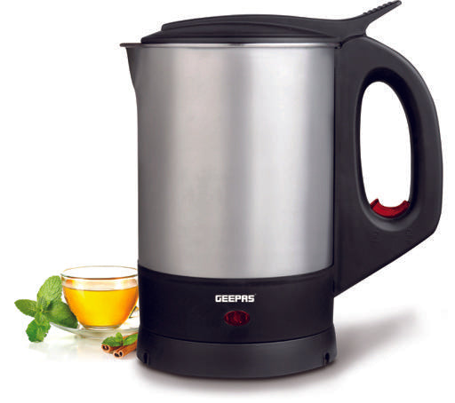 Geepas Stainless Steel Electric Kettle | 1.7L Capacity | 2200W Fast Boil | Auto Shut-Off | Boil Dry Protection | Stainless Steel Body| Safe Design