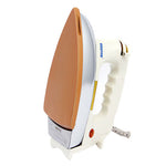 Geepas Automatic Dry Iron | 1200W Heavyweight Iron with 60 Microns Nonstick Golden Teflon Soleplate, Temperature Dial, Safe Handle, All Fabrics