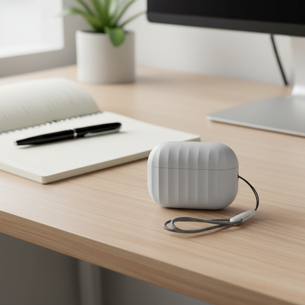 كڤر حماية سيليكون من أسلي جلوبال مع حماية ضد السقوط لـ AirPods Pro 2 | رمادي 