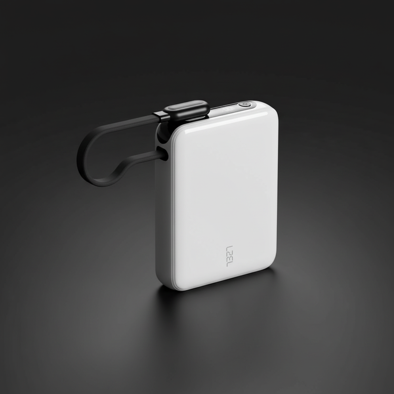 LZEL PrimeBrio 10K Mini PD Power Bank – 10000mAh, 30W, Built-in Type-C Cable