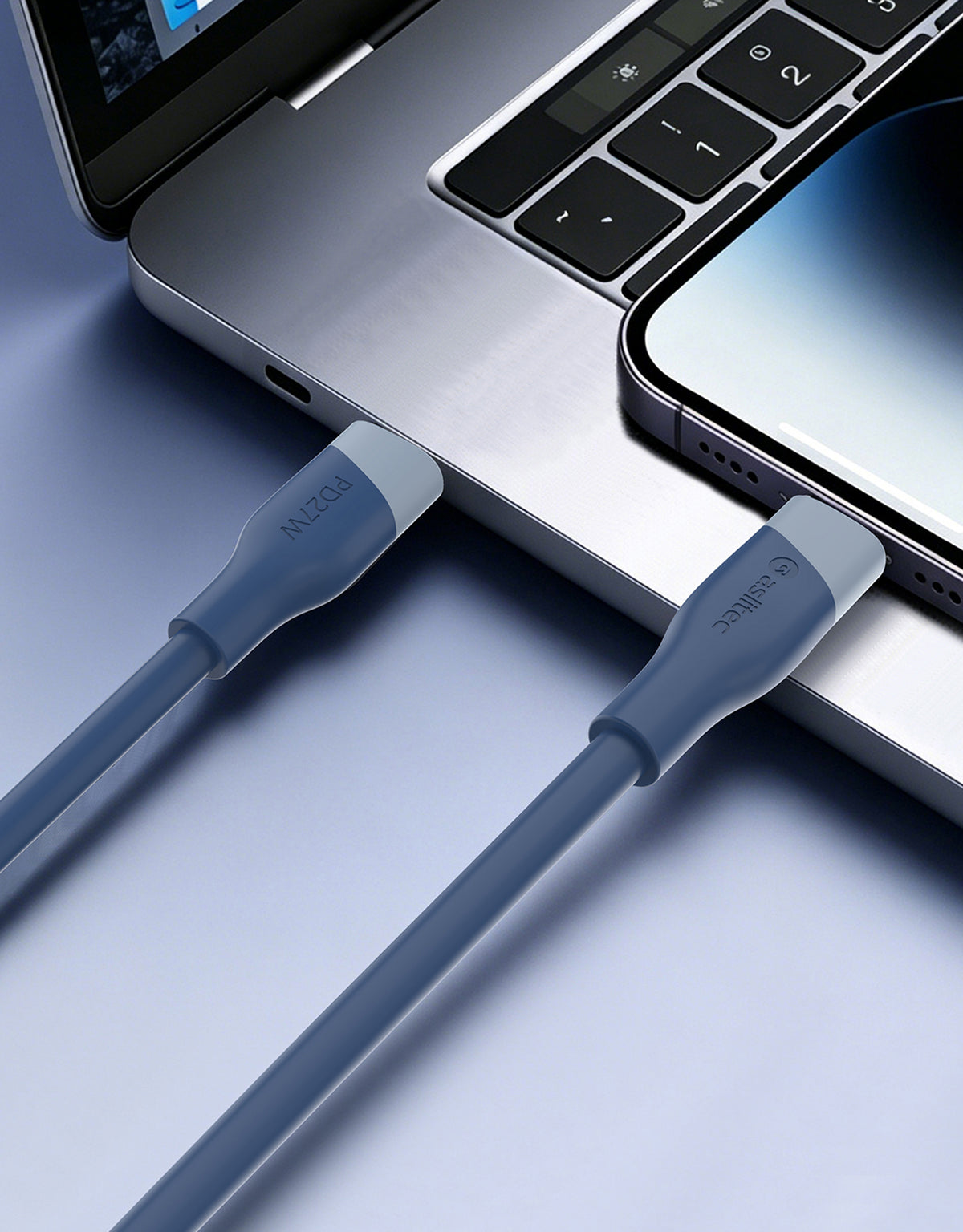 aslitec SILICORECHARGE 65W Fast Charging & Data Cable – USB-A to USB-C