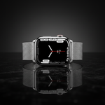 ساعة Apple Watch Series 7 (GPS + Cellular) مقاس 45 مم – هيكل ستانلس ستيل فضي مع سوار ميلانيز فضي