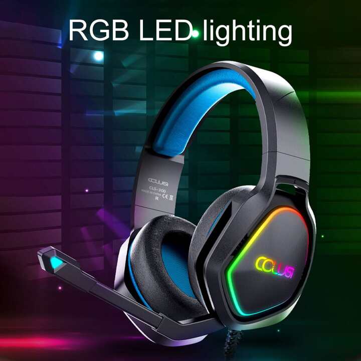 Colusi Gaming Stereo 3.5+USB Headphone RGB Light | Blue