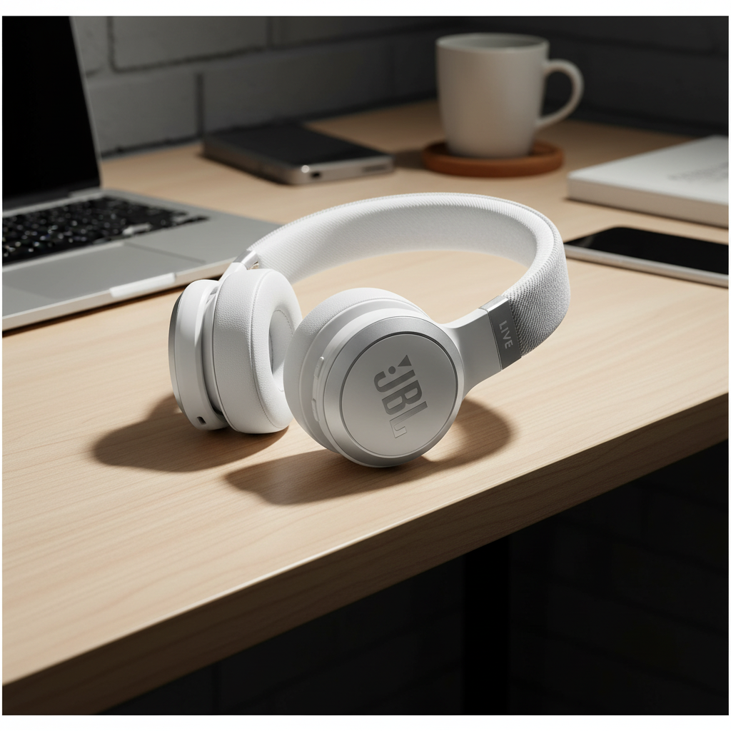 JBL Live 670 Wireless Over Ear Noise Cancelling Headphones | White
