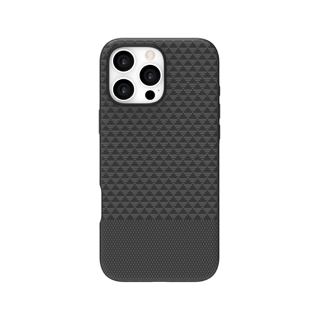 LZEL MagCarbon Splice Case for iPhone 16 Pro Max | Black Carbon