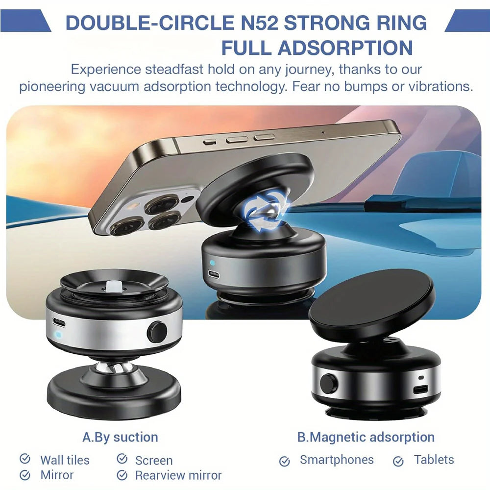 Automobile 360 Magnetic Vacuum Adsorption Phone Holder