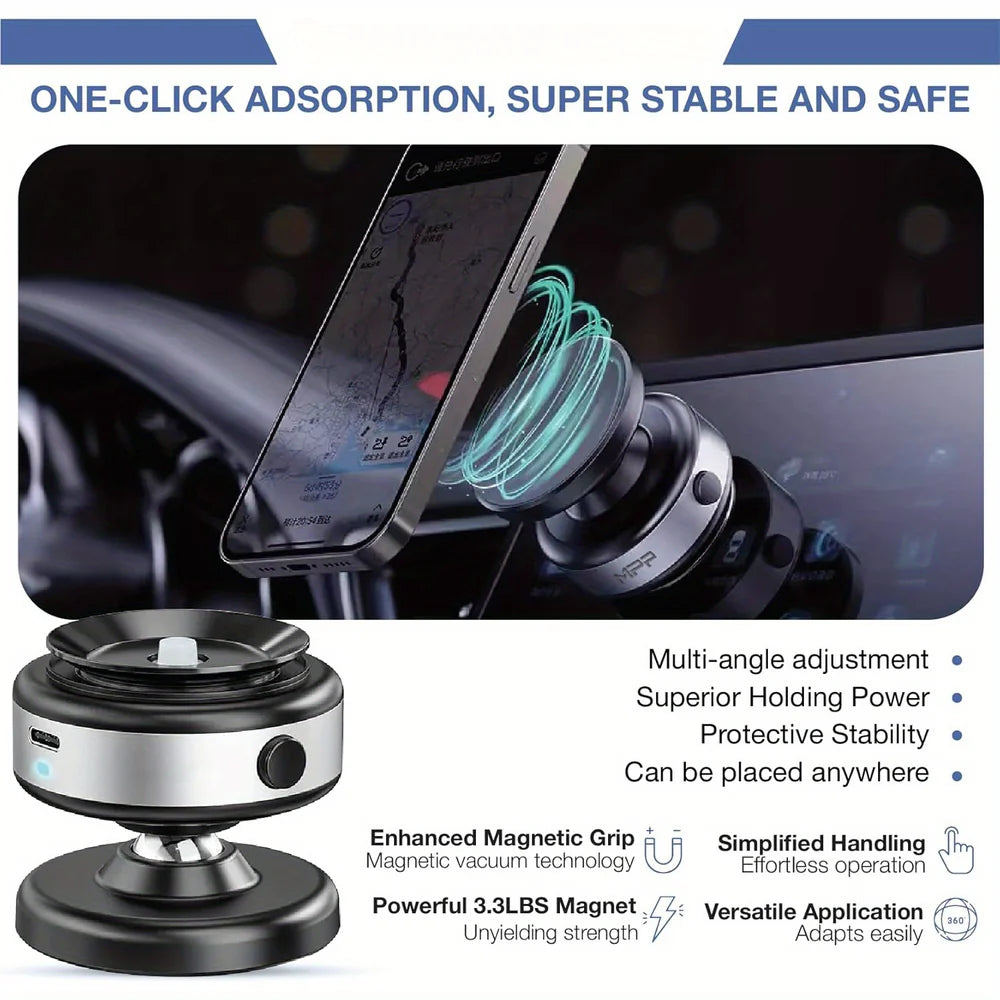 Automobile 360 Magnetic Vacuum Adsorption Phone Holder