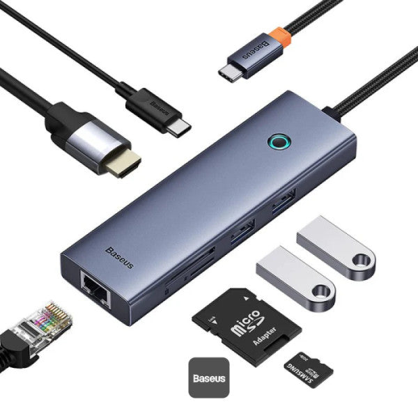 Baseus UltraJoy Series 7-Port HUB Docking Station | Space Grey