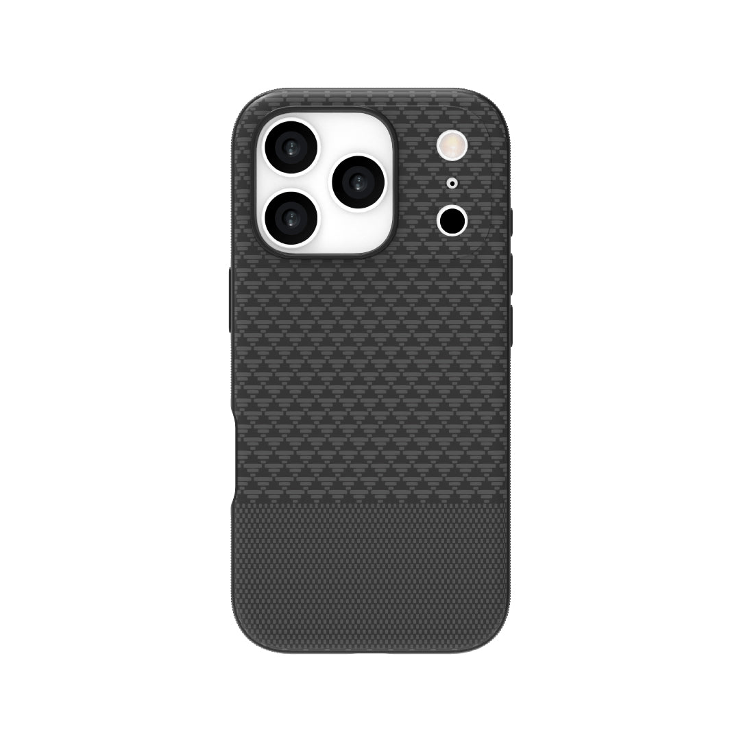 LZEL MagCarbon Splice Case for iPhone 17 Pro Max | Black Carbon