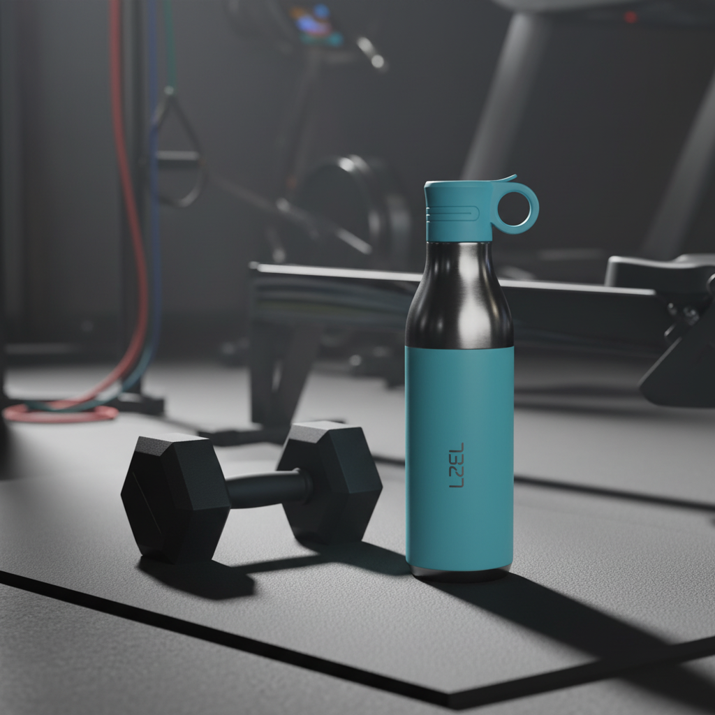 LZEL Natura Elva Vacuum Bottle Dual 400 mL + 400 mL | Sky Blue Aluminum