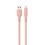 كيبل من Lzel معتمد USB-A إلى Lightning ، نقل بيانات بسرعة 480Mbps، طاقة 5V 3A، غلاف سيليكون سائل ناعم، هيكل TPE، طول 1 متر | بنفسجي