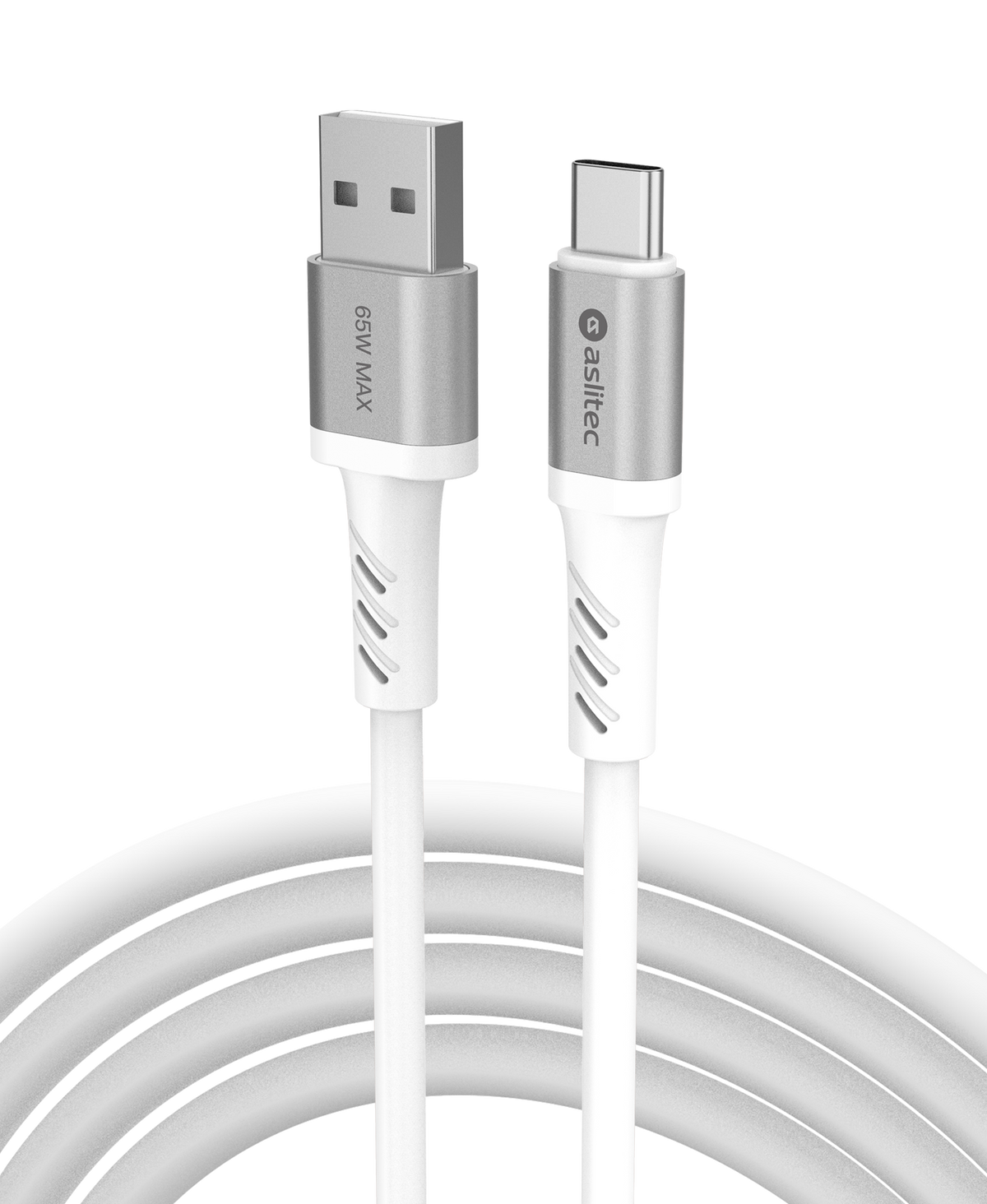 كيبل Aslitec GRAPHENEX  للشحن السريع ونقل البيانات بقدرة 65 واط – USB-A إلى USB-C