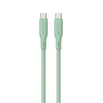 كيبل من Lzel نوع USB-C إلى USB-C 2.0، نقل بيانات بسرعة 480Mbps، طاقة 48V 5A، PD بقوة 240W، غلاف سيليكون سائل ناعم، هيكل TPE، طول 1 متر | بنفسجي