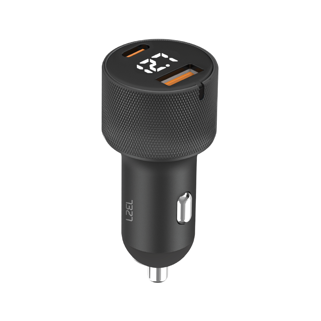 LZEL PulseCharge X2 75W Dual-Port Car Charger – USB-C PD & PPS + USB-A