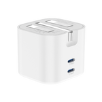 Asli  Global Powercore Dual 45 Gan Dual-Port Usb-C Fast Charger | White