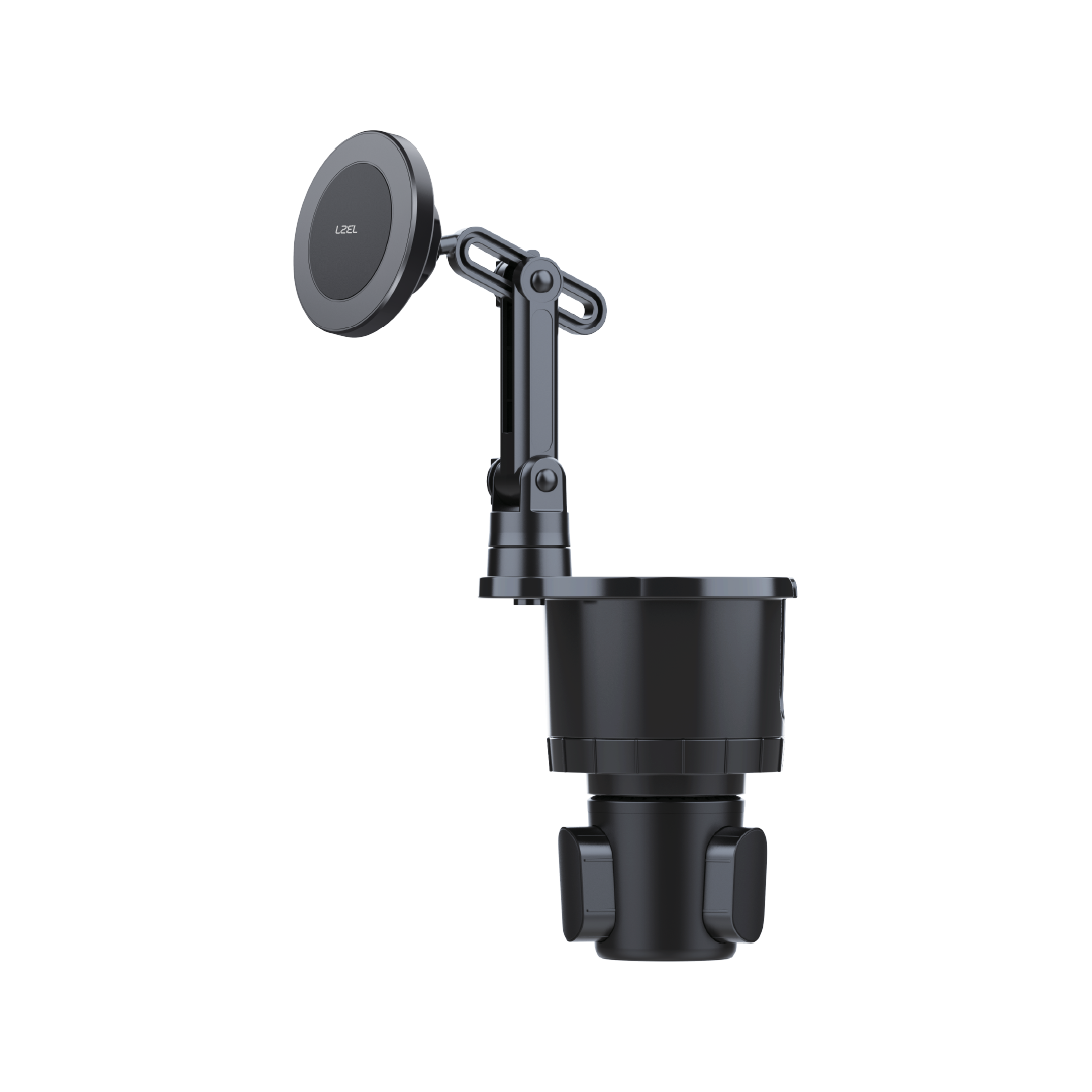LZEL 2-In-1 Magnetic Car Phone Mount & Cup Holder Hands-Free Viewing I Strong Stability | Universal Phone Compatibility