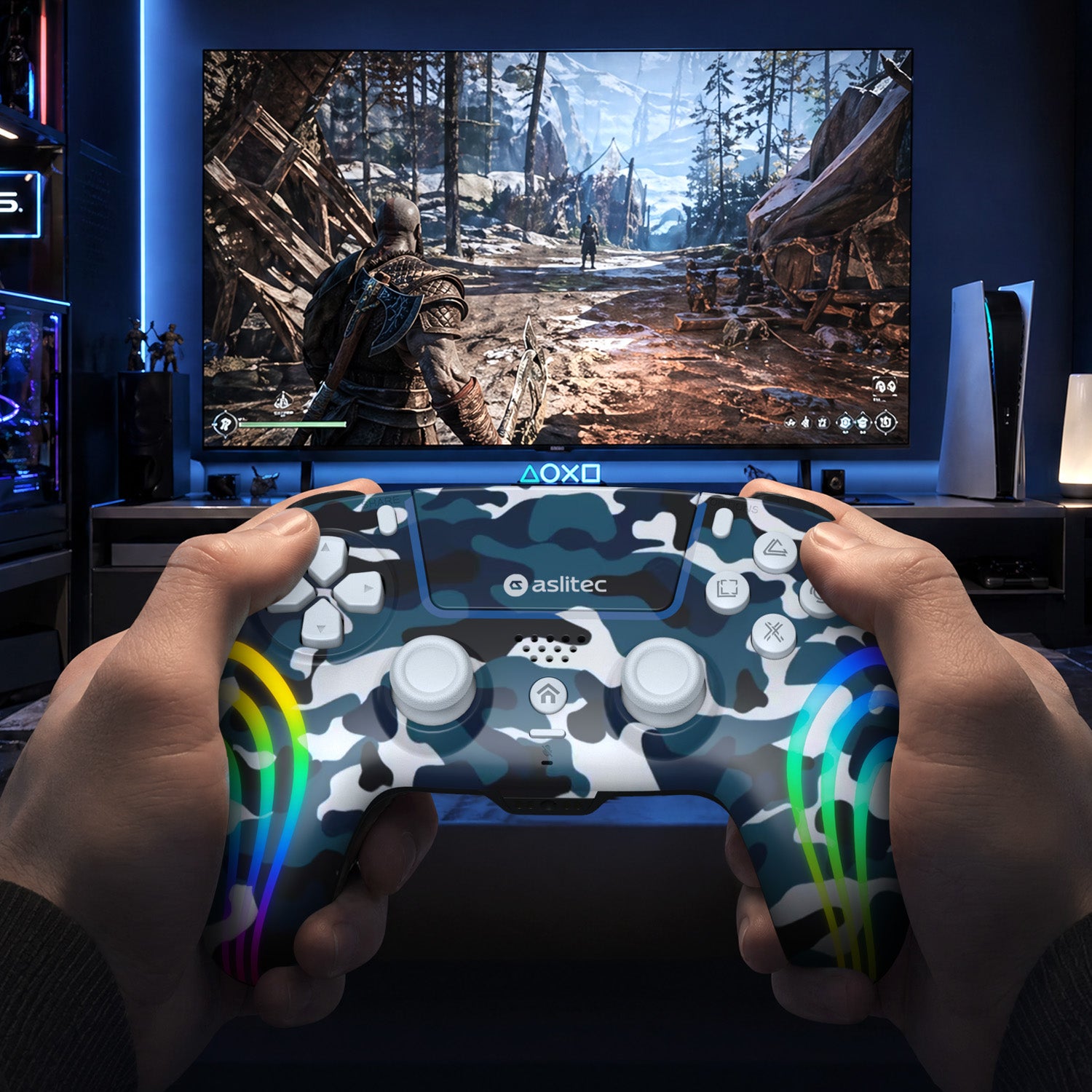 aslitec Wireless RGB Controller Applicable PS5/PC Console