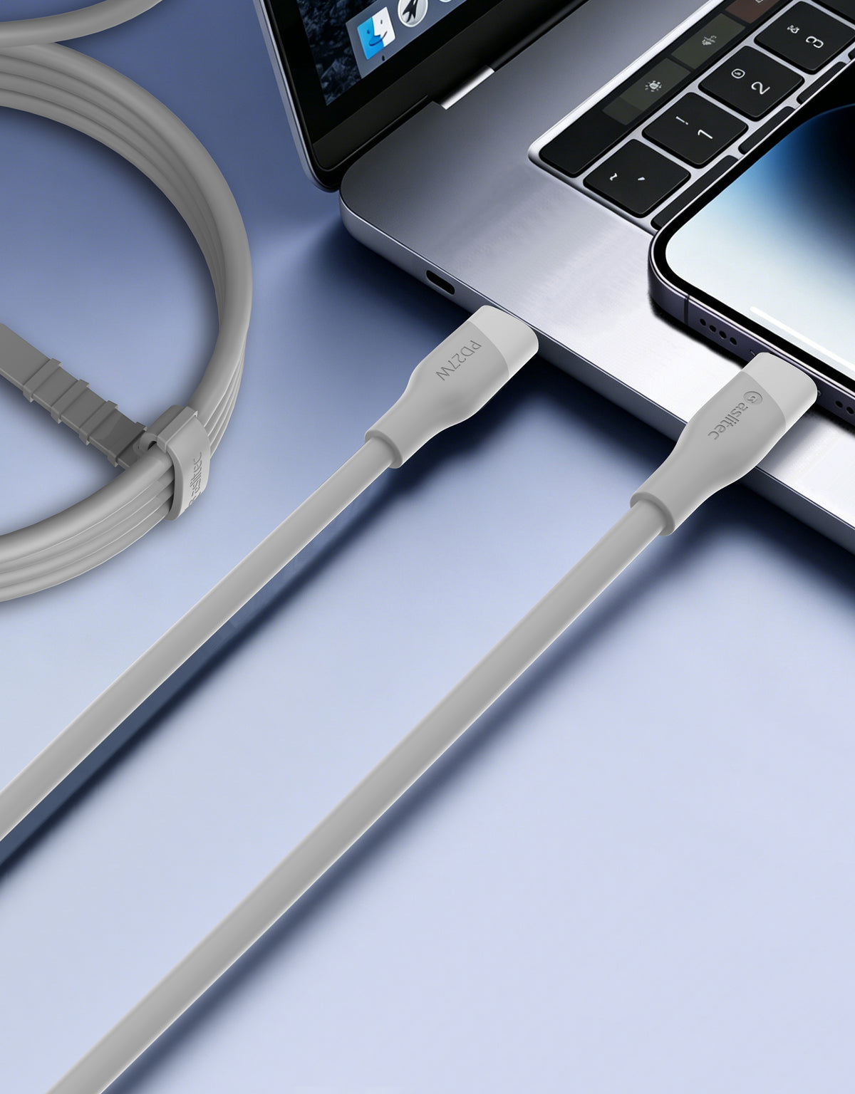 aslitec SILICORECHARGE SYNC Fast Charging & Data Cable – USB-C to Lightning