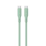 LZEL Celeris Silox CXL Soft Silicone USB-C to USB-C Cable, 480Mbps, 240W Max, 2m | Green