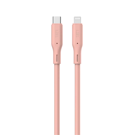 كيبل من Lzel معتمد USB-C إلى Lightning ، نقل بيانات بسرعة 480Mbps، طاقة 20V 3A، PD بقوة 60W، غلاف سيليكون سائل ناعم، هيكل TPE، طول 1 متر | بنفسجي