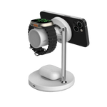 شاحن لاسلكي مكتبي من LZEL FlexDock Series 3-in-1 مغناطيسي | أبيض