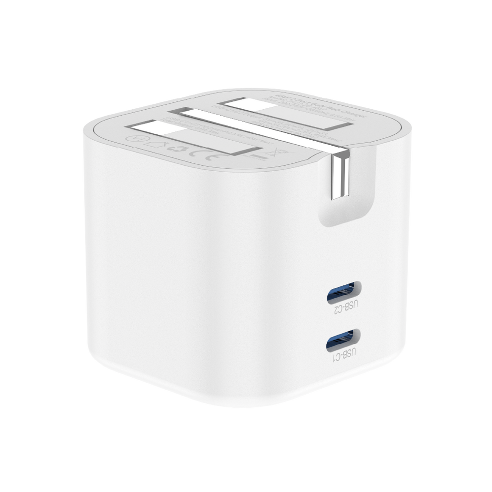 شاحن من Asli Powercore Dual GaN بقدرة 45 واط – منفذي USB-C