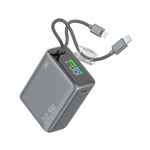 باور بانك من Lzel Neurovolt 15K PD22.5W مع كابلات USB-C وLightning