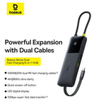 Baseus Dual Fast Charging 6-in-1 HUB | Cosmic Black