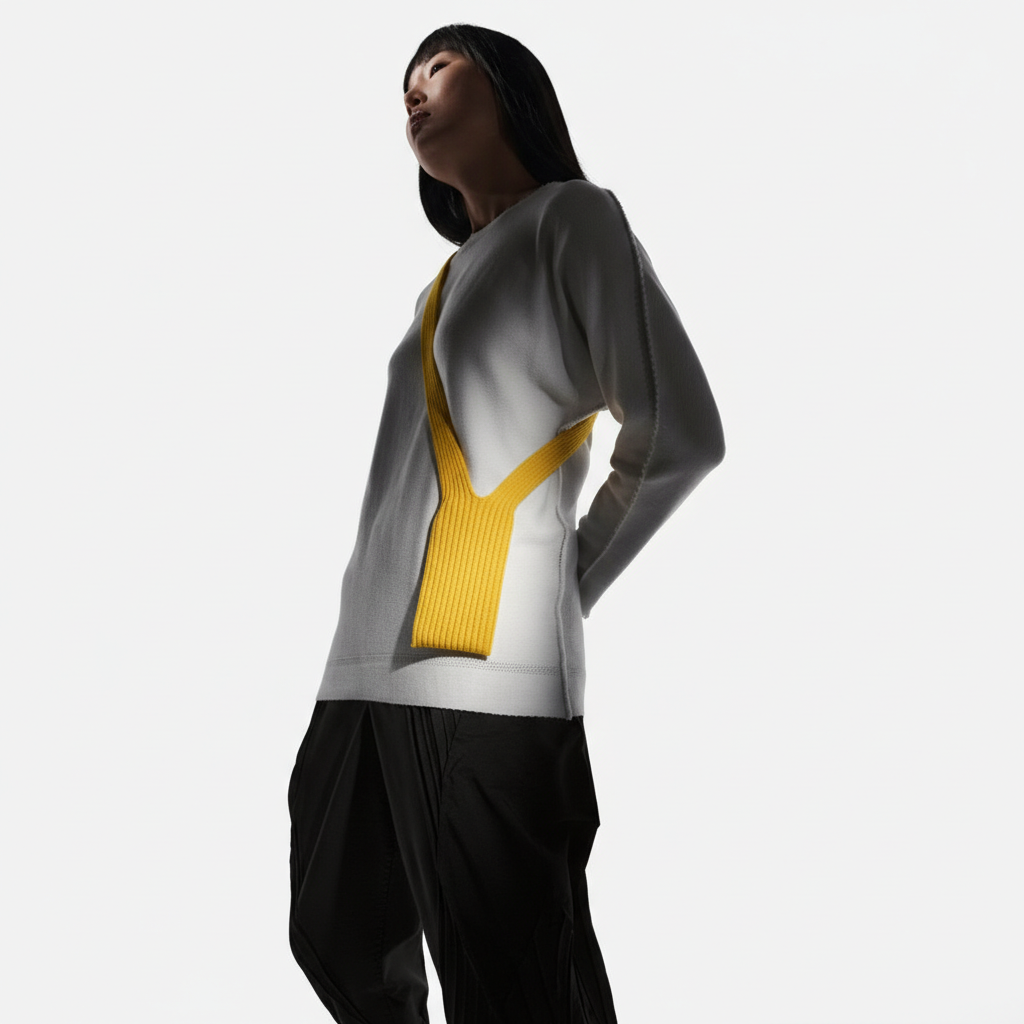 Phone Pocket with Strap – Stretch Knit Wearable iPhone Holder 80 cm | Lemon