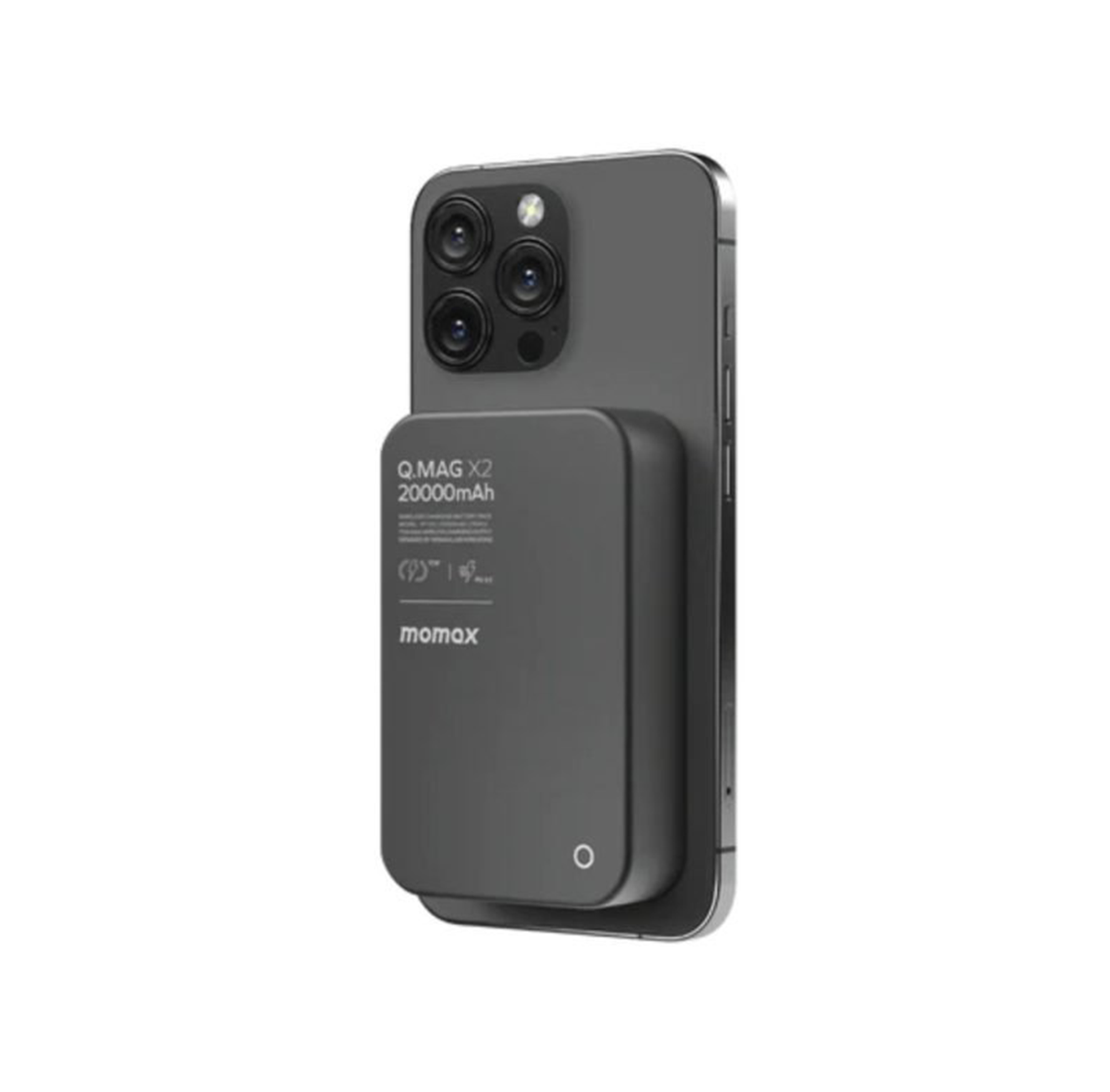 بطارية شحن متنقلة كيو ماج X1 لاسلكية  10000 مللي أمبير من Momax | أسود