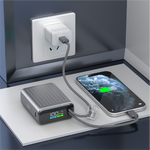 LZEL Neurode 10K Pd 35W Mini Power Bank Pd3.0 & Qc3.0 | Usb-C Cable & Lightning Cable | Gray