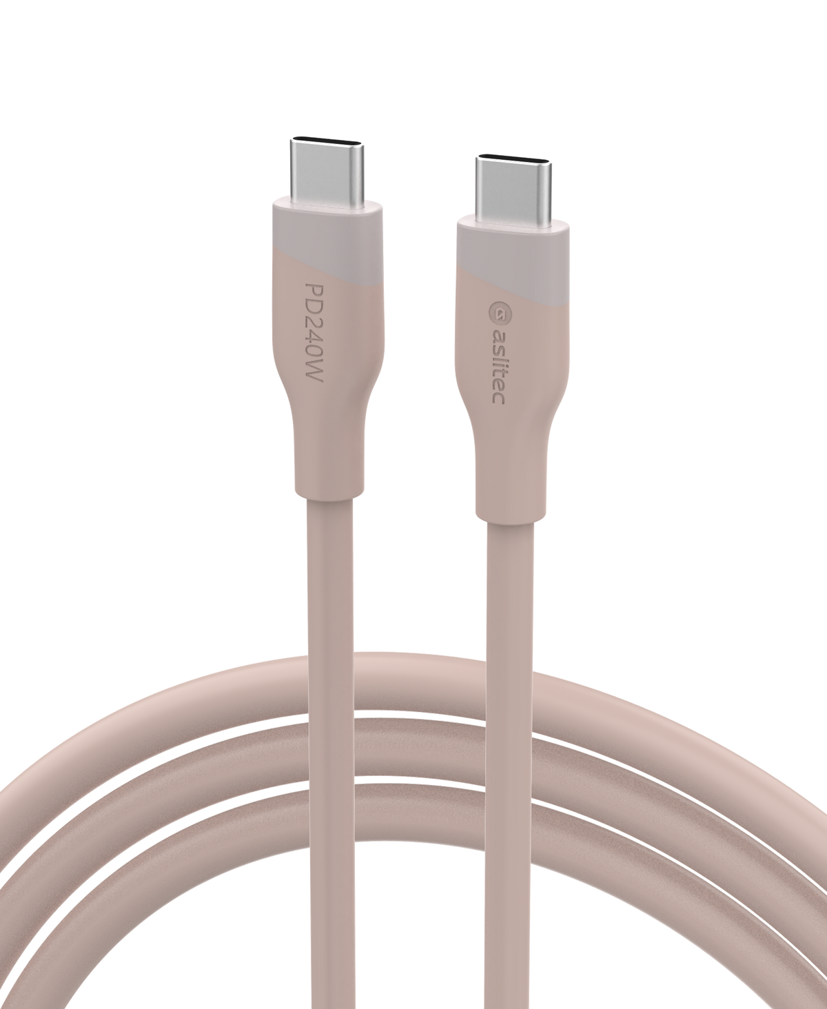  كابل aslitec SILICORECHARGE للشحن السريع ونقل البيانات بقدرة 240 واط – من USB-C إلى USB-C