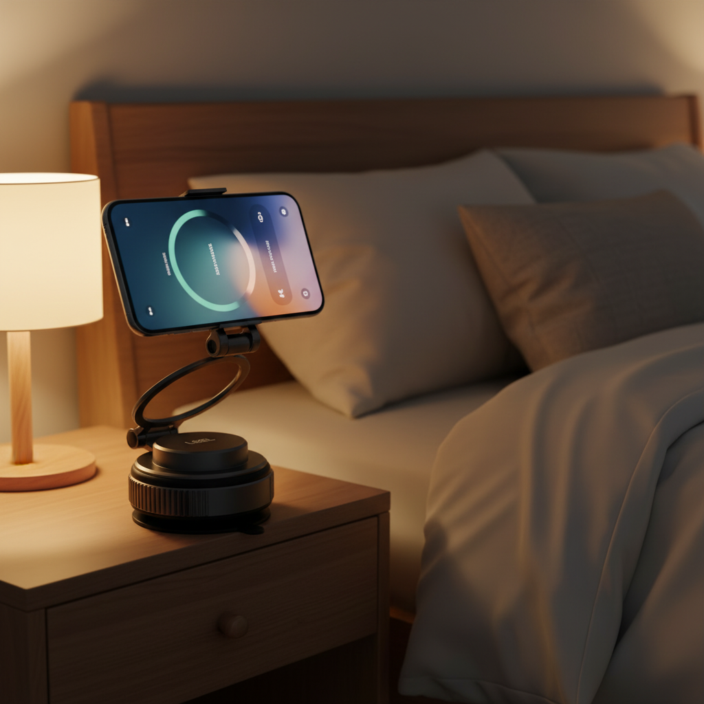 LZEL Magvortex Max Vacuum Suction Phone Holder 360 Rotation | Black