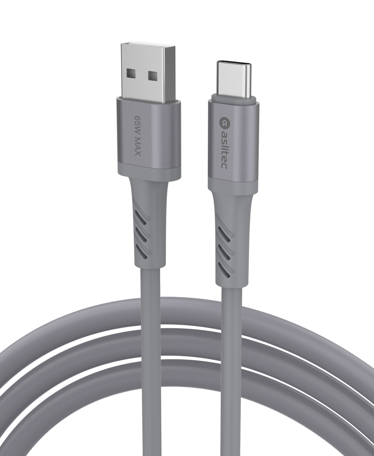 كيبل Aslitec GRAPHENEX  للشحن السريع ونقل البيانات بقدرة 65 واط – USB-A إلى USB-C