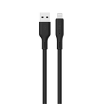كيبل من Lzel معتمد USB-A إلى Lightning ، نقل بيانات بسرعة 480Mbps، طاقة 5V 3A، غلاف سيليكون سائل ناعم، هيكل TPE، طول 2 متر | بنفسجي